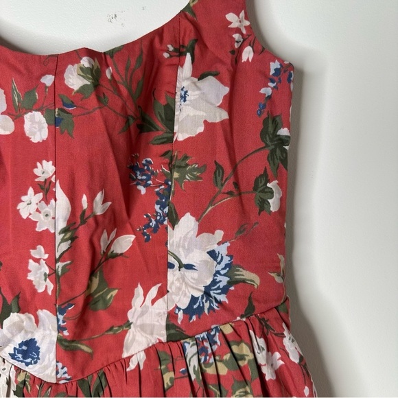 Abercrombie & Fitch Floral Red Dress women’s size S - Picture 2 of 11